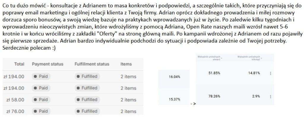 Opinia o współpracy 18